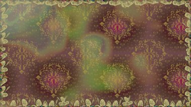 Sorunsuz çiçek deseni kaydırma kağıt, davet, el ilanı, afiş veya Web sitesi Web sitesi arka plan duvar kağıdı için kullanılabilir. Elle çizilmiş Raster resim. Parlak unsurları.