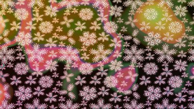 Çiçek desenli eskiz. Gömlek baskısı için çiçek boyası. Kahverengi renkte çiçekler.