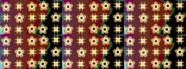 Sevgililer günü ve tebrik kartı konsepti için şık bir davetiye. Çiçek kompozisyonu, el boyası, hassas şablon. Kahverengi renkte manzaralı çiçek deseni. Üst görünüm, yumuşak biçim.