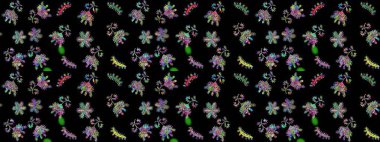 Renkli elementlerle Raster ilginç desen