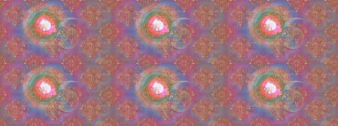 Kusursuz çiçek deseni duvar kâğıdı olarak kullanılabilir. Tarafsız, pembe ve mor renkli çiçekler. Raster illüstrasyonu.