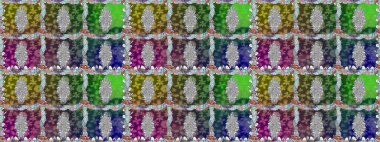 Tomurcukları papatya çiçekleri olan sevimli bir çiçek deseni. Kumaş, tekstil, duvar kağıdı baskısı için. Eski usul. Raster illüstrasyonu. Miles Fleur, süslü püslü bir süs. Kusursuz arkaplan.