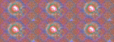 El çizimi çiçekli soyut çizim kalıbı. Raster illüstrasyonu. Tarafsız, pembe ve mor renkte çiçekler.