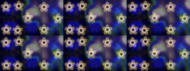 Raster kar taneleri deseni. Renkli arka planda güzel kar taneleri. Raster illüstrasyonu.