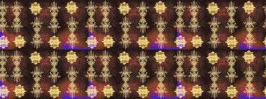 Raster illüstrasyonu. Kristal kar taneleri kahverengi, mor ve sarı renklerde.