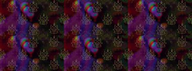 Raster hisseleri. Suluboya, elle çizilmiş. Kahverengi üzerine çiçekler. Taslak arkaplan deseni.