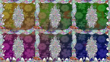 Yeşil çiçekli kusursuz desen, suluboya çiçek deseni, sevimli çiçek, duvar kağıdı, kart veya kumaş için fayanslı. Raster - stok.