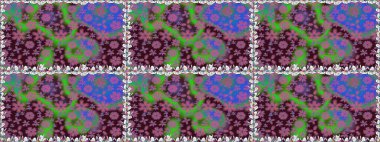 Organik öğeleri. Suluboya efekti. Botanik seamless modeli. Raster desen.