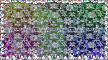 Düz Çiçek Elementleri Tasarımı. Gri renkli çiçekler. Renkli Bahar Temalı Kusursuz Arkaplan. Raster illüstrasyonunda kusursuz çiçek deseni.