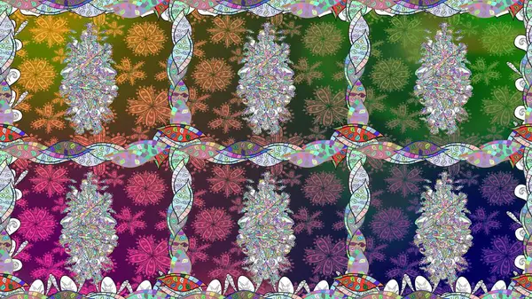 Anti-stres için soyut örnek sayfası. Yeşil renklerde. Raster illüstrasyonu.