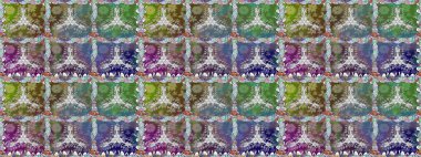 Kusursuz desen. Ultraviyole kumaş deseni. Organik motif arka planı. Raster illüstrasyonu.