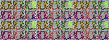 Raster illüstrasyonu. Tarafsız renklerde. Güzel kumaş deseni. Raster illüstrasyonunda kusursuz çiçek deseni.