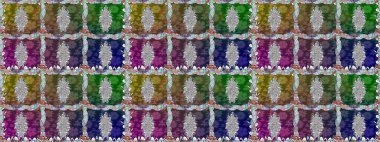 Modaya uygun kumaş deseni. Renkli Yaz Temalı Kusursuz Arkaplan. Sevimli çiçek raster deseni. Düz Çiçek Elementleri Tasarımı.