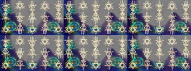 Gri, mavi ve bej renkler üzerine tasarım. Raster kış deseni. Raster illüstrasyonu. Çiçek Elementleri ile soyut arkaplan.