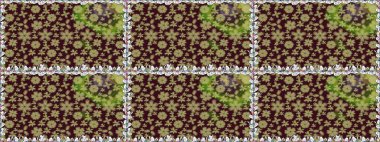 Raster illüstrasyonunda kusursuz çiçek deseni. Süslü kumaş deseni. Renkli Bahar Temalı Kusursuz Arkaplan. Düz Çiçek Elementleri Tasarımı.