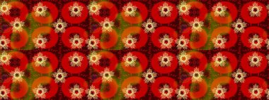 Klasik oryantal desen turuncu, kırmızı ve kahverengi renkler üzerinde. Damask eskiz süsü. Geleneksel raster ve altın desen.