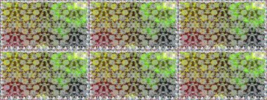 Raster illüstrasyonunda kusursuz çiçek deseni. Suluboya tarzında gri renkte çiçekler.