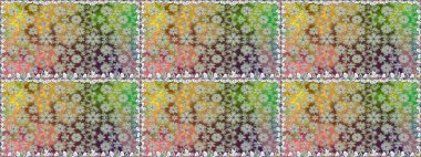 Tarafsız renklerde çiçekler. Düz Çiçek Elementleri Tasarımı. Renkli Bahar Temalı Kusursuz Arkaplan. Sevimli çiçek raster deseni.