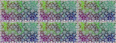 Renkli Bahar Temalı Kusursuz Arkaplan. Düz Çiçek Elementleri Tasarımı. Çiçek deseni. Kusursuz Chichi kumaş deseni. Raster illüstrasyonu.