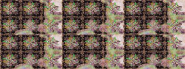 Düz Çiçek Elementleri Tasarımı. Renkli Bahar Temalı Kusursuz Arkaplan. Raster..