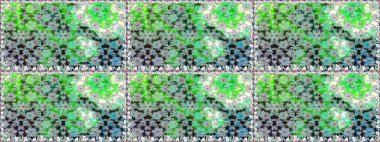 Nazik romantik baskı. Raster dikişsiz şirin çiçek deseni. Yeşil renkli çiçekler. Tatil havası. Bahar mevsimi.