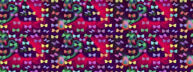 Çizim kalıbı. Mor sevimli arka planda kelebekler. Raster. Kağıt, kumaş ve ambalaj için uygun.