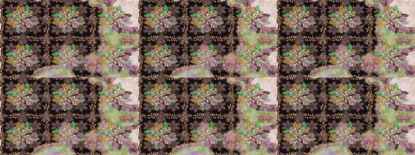 Düz Çiçek Elementleri Tasarımı. Renkli Bahar Temalı Kusursuz Arkaplan. Raster..