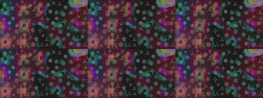 Çiçeğin suluboya çizimlerinin mükemmel deseni. Suluboya çizim kalıbı. Raster illüstrasyonu. Eski model. Dekorasyon ve tasarım için güzel bir desen. Moda yazdırma.