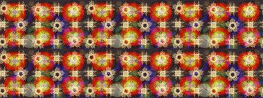 Raster kar taneleri deseni. Renkli arka planda güzel kar taneleri. Raster illüstrasyonu.