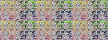 Ağaç dallı bahar çiçekleriyle desen, çiçek siluetiyle nötr renkler. Raster deseni.