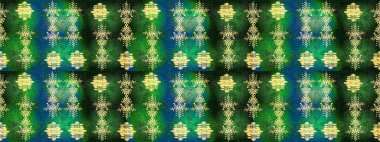 Raster illüstrasyonu. Noel ve yeni yıl moda baskıları için tatil tasarımı. Kar tanelerinin soyut arkaplanlı Noel şablonu. Yeşil, mavi ve gri renkler.