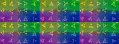 Noel yeşili, mavi ve mor. Raster illüstrasyonu. Yıldızlı ve düşen kar taneleriyle büyülü altın tatil soyut arka plan.