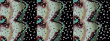 Siyah renkli çiçekler. Küçük çiçekteki sevimli çiçek deseni. Raster illüstrasyonu.