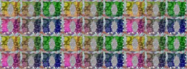 Çiçek ve yapraklı çiçek deseni. Küçük çiçekli şirin bir desen. Raster illüstrasyonu.