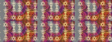 Eskiz arkaplan modeli. Gri, kahverengi ve pembe yapraklı yabani çiçekler. Suluboya, elle çizilmiş. Raster illüstrasyonu.