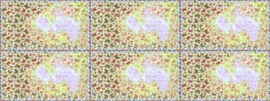 Giysi tasarımı için gri, nötr ve bej arka planda geleneksel halk çiçekleri dekoru. Nakış, egzotik kelebeklerle süslenmiş çiçeksiz desenler. Kart ve yazdırma için basit sevimli desen.