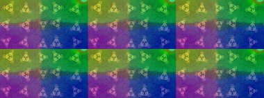 Noel yeşili, mavi ve mor. Raster illüstrasyonu. Yıldızlı ve düşen kar taneleriyle büyülü altın tatil soyut arka plan.