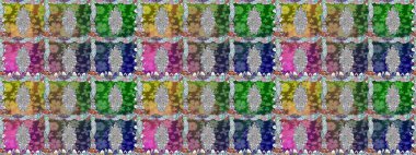 Çiçek ve yapraklı çiçek deseni. Küçük çiçekli şirin bir desen. Raster illüstrasyonu.