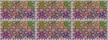 Kusursuz. Çiçekli bahar çiçekleri. Motley illüstrasyonu. Küçük renkli çiçekler. Moda baskıları için zarif bir şablon. Küçük çiçekte şirin desenler.