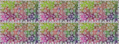 Tarafsız renklerde yaz çiçekleri. Raster illüstrasyonu. Raster deseni. Küçük çiçekte sevimli çiçek deseni var..