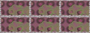 Güzel kumaş deseni. Bahar çiçekli, dikişsiz, sevimli çiçek deseni. Raster illüstrasyonu.