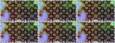 Renkli Bahar Temalı Kusursuz Arkaplan. Raster illüstrasyonu. Düz Çiçek Elementleri Tasarımı. Kusursuz çiçek deseni. Asya tekstil tarzında. Güzel kumaş deseni.