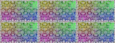 Çiçekli kusursuz retro desen. Renkli Yaz Temalı Kusursuz Arkaplan. Düz Çiçek Elementleri Tasarımı. Renkli çiçekler.