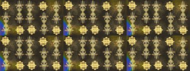 Kahverengi, gri ve yeşil papatyaların kahverengi, gri ve yeşil renkli desenleri. Kahverengi, gri ve yeşil renklerde. Raster illüstrasyonu.