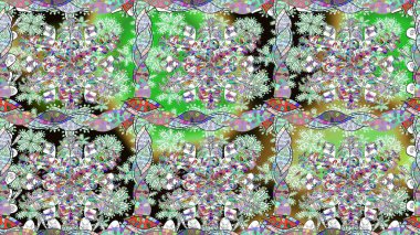 Tarafsız renklerde güzel çiçekler, suluboya desenler, duvar kağıdı, kart veya kumaş için fayanslar. Raster..