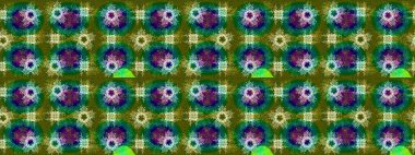 Raster illüstrasyonu. Grafiksel element dekorasyonu. Yeşil, mavi ve nötr siluet kar tanesi işareti. Düz dizayn. Kar Tanesi Mozaik ikonu. Sembol kışı, donmuş, Noel, yeni yıl tatili.