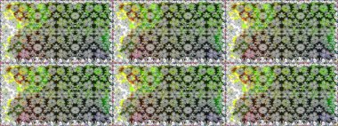 Renkli Yaz Temalı Kusursuz Arkaplan. Raster Illustrasyon 'da moda olmayan çiçek deseni. Gri renkli çiçekler. Düz Çiçek Elementleri Tasarımı.