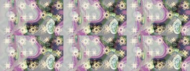 Raster illüstrasyonu. Tarafsız, gri ve bej kar taneleri. Noel ve yeni yıl moda baskıları için tatil tasarımı. Renkler. Kar tanelerinin soyut arkaplanlı Noel deseni.