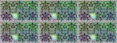 Raster Çiçek İllüstrasyonu güzel tekstil. Gri renkli etnik çiçeklerle kusursuz bir desen..