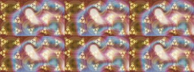 Raster illüstrasyonu. Renkli arka planda izole tatlı kar taneleri. Soyut mandala ya da tuhaf kar tanesi çizgisi sanat tasarımı.